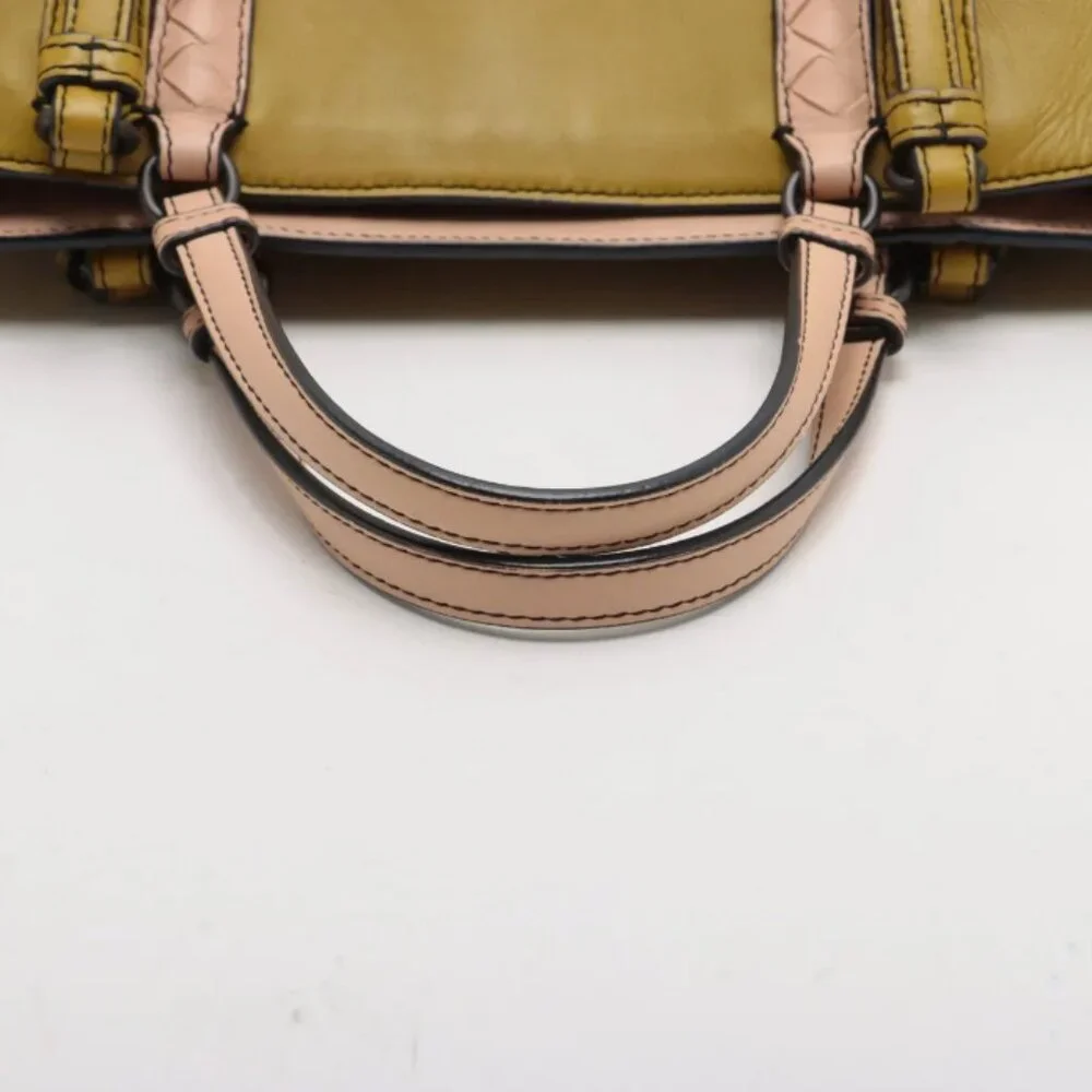 Bottega Veneta Intrecciato Corso Leather Tote Bag Green x Pink - Picture 4 of 16